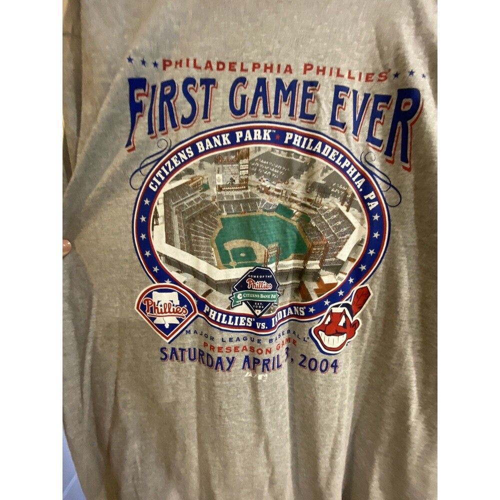 Philadelphia Phillies Citizen's Bank Park 1st GAME EVER .Men's T-Shirt XL NWT